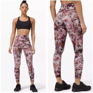 LULULEMON Women's Wunder Under Train High-Rise Leggings Urbantricity Multi Color